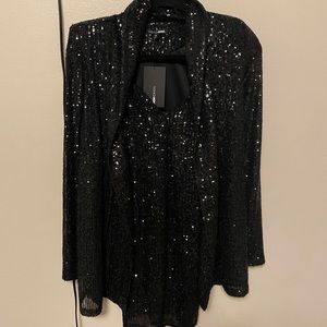 Black Sequin mini Dress SIZE: XS
